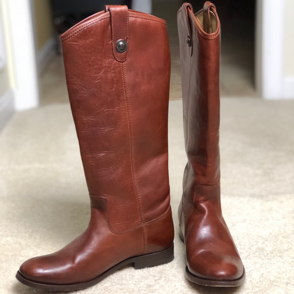 Frye Melissa button boots in cognac size 7.5